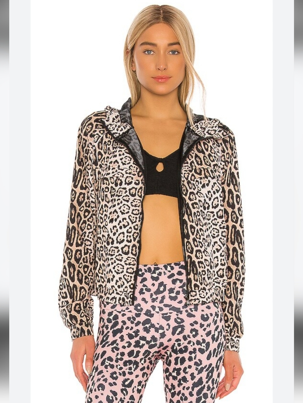 Revolve Onzie Breakaway Jacket S/M Lepard Print